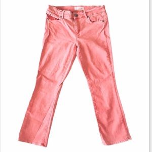 Ann Taylor LOFT soft coral acid washed jea…
